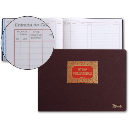 Libro miquelrius n.42 folio apaisado 100 hojas entrada de correspondencia