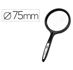 Lupa q-connect cristal bifocal 75 mm mango curvo