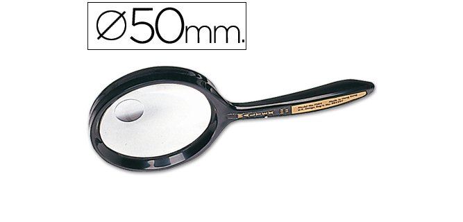 Lupa q-connect cristal bifocal 50 mm mango curvo