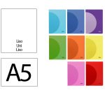 Libreta liderpapel 360 tapa de plastico a5 48 hojas 90gr lisa sin margen colores surtidos