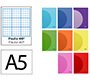 Libreta liderpapel 360 tapa de plastico a5 48 hojas 90gr rayado nº46 colores surtidos
