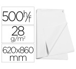 Papel manila blanco 62x86 cm paquete de 500 hojas