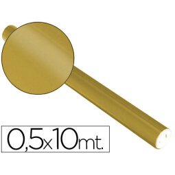 Papel metalizado en rollo continuo de 0,5 x 10 m