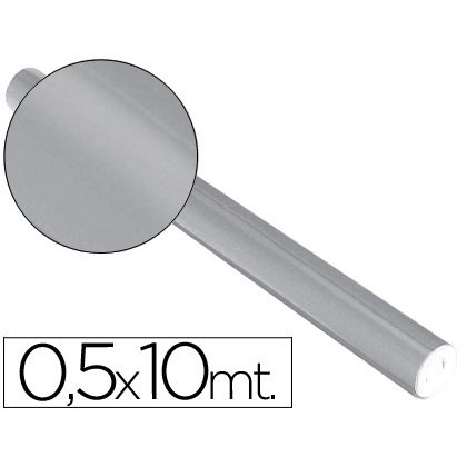 Papel metalizado plata rollo continuo