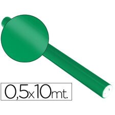 Papel metalizado verde rollo continuo 