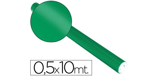 Papel metalizado verde rollo continuo 