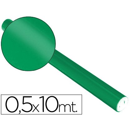 Papel metalizado verde rollo continuo