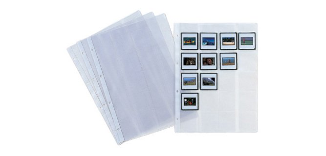 Funda pardo folio 4 taladros 200 mc lomo reforzado para 20 diapositivas
