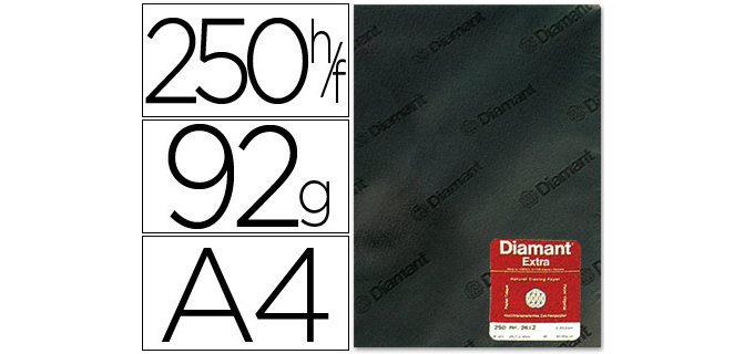 Papel vegetal diamant din a4 92 gr hoja