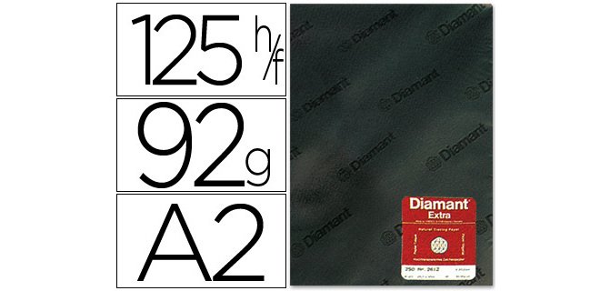 Papel vegetal diamant din a2 92 gr hoja