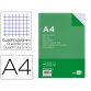 Recambio liderpapel A4 100 hojas 60g cuadro 6 mm 4 taladros con margen