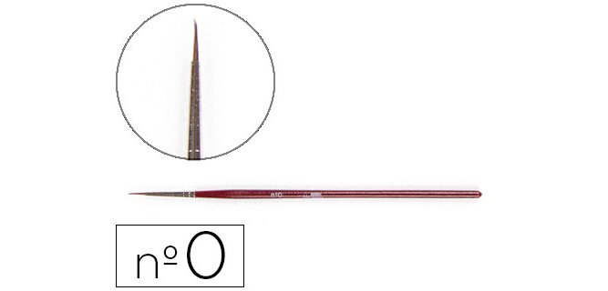 Pinceles acuarela liderpapel nº 0 virola cromada pelo engomado