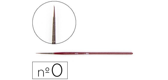 Pinceles acuarela liderpapel nº 0 virola cromada pelo engomado