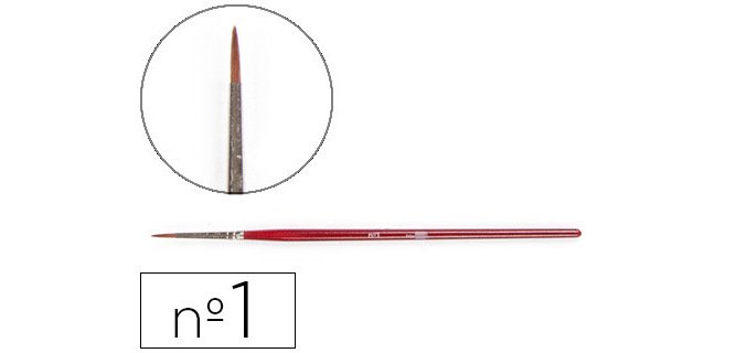 Pinceles acuarela liderpapel nº1 virola cromada pelo engomado