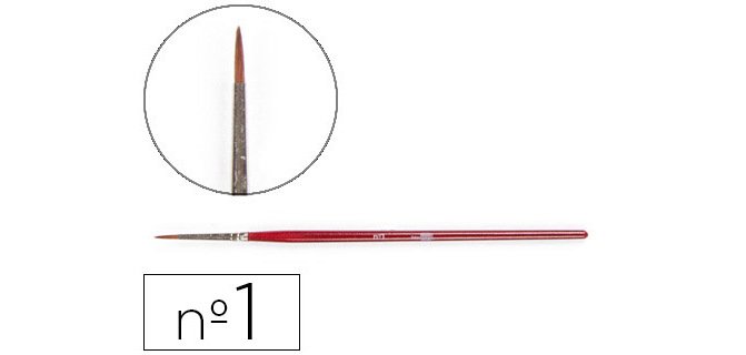 Pinceles acuarela liderpapel nº1 virola cromada pelo engomado