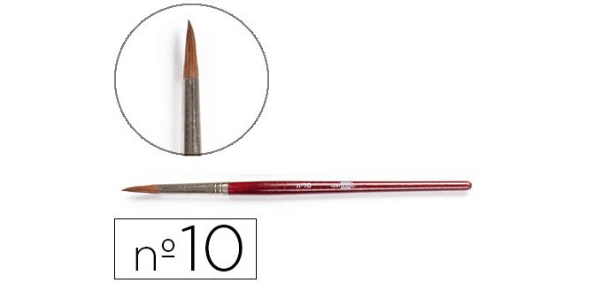 Pinceles acuarela liderpapel nº 10 virola cromada pelo engomado