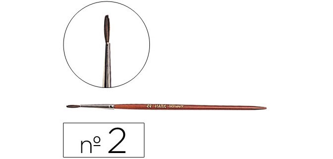 Pinceles acuarela liderpapel nº2 virola cromada pelo engomado