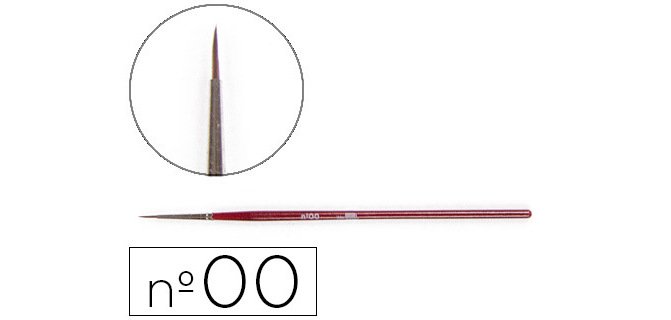 Pinceles acuarela liderpapel nº00 virola cromada pelo engomado