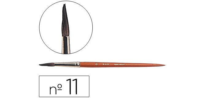Pinceles acuarela liderpapel nº 11 virola cromada pelo engomado