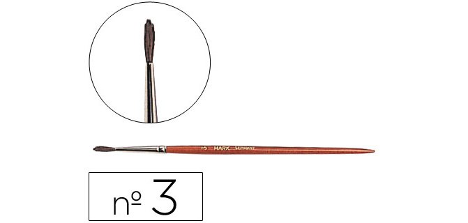 Pinceles acuarela liderpapel nº3 virola cromada pelo engomado