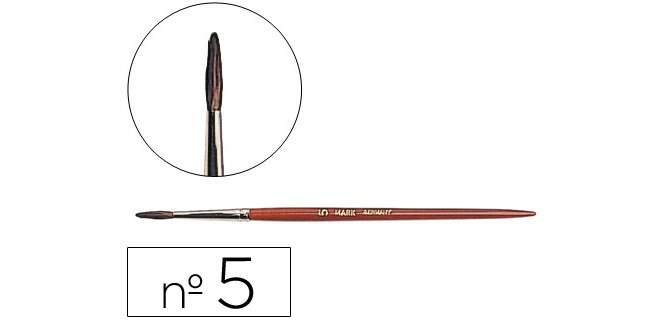 Pinceles acuarela liderpapel nº 5 virola cromada pelo engomado