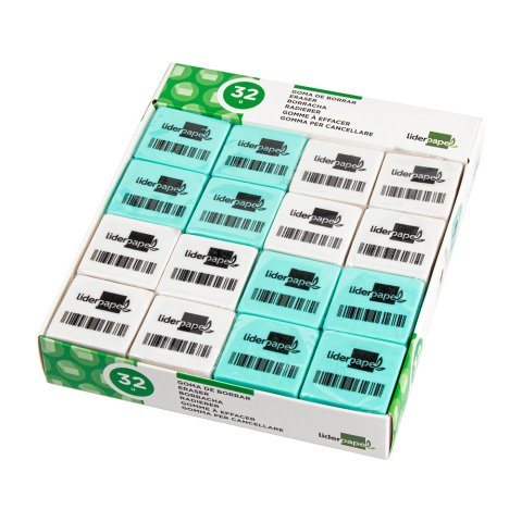 Goma de borrar liderpapel tipo miga de pan para lapiz cuadrada