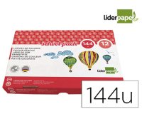 Lapices de colores liderpapel school pack de 144 unidades 12 colores x 12 unidades
