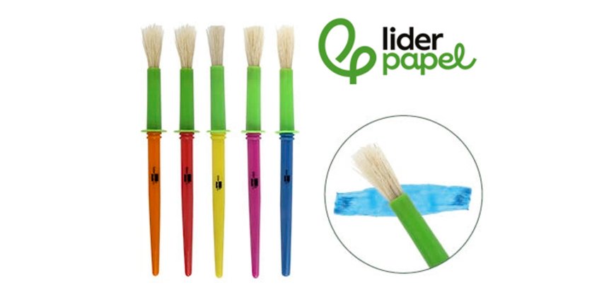 Pinceles escolares liderpapel mediano