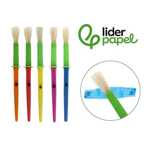 Pinceles escolares liderpapel mediano