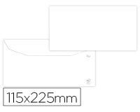 Sobre liderpapel blanco 115x225 mm solapa engomada papel offset 80 gr caja de 500 unidades
