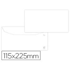 Sobre liderpapel blanco 115x225 mm solapa engomada papel offset 80 gr caja de 500 unidades