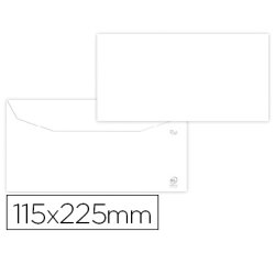 Sobre liderpapel blanco 115x225 mm solapa engomada papel offset 80 gr caja de 500 unidades