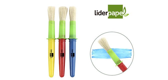 Pinceles escolares liderpapel grueso