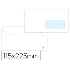 Sobre liderpapel blanco 115x225 mm ventana derecha trapezodial engomada papel offset 80gr caja de 500 unidades