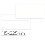 Sobre liderpapel blanco 115x225 mm solapa tira de silicona papel reciclado 90 gr caja de 500 unidades