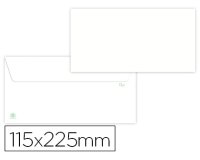 Sobre liderpapel blanco 115x225 mm solapa tira de silicona papel reciclado 90 gr caja de 500 unidades