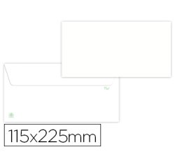 Sobre liderpapel blanco 115x225 mm solapa tira de silicona papel reciclado 90 gr caja de 500 unidades