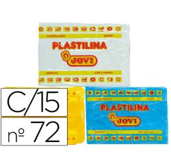 Plastilina Jovi 72 surtida -tamaño grande -caja de 15 unidades