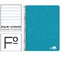 Cuaderno espiral liderpapel folio write tapa blanda 80h 60gr horizontal con margen color turquesa