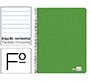 Cuaderno espiral liderpapel folio write tapa blanda 80h 60gr horizontal con margen color verde