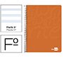 Cuaderno espiral liderpapel folio write tapa blanda 80h 60gr pauta 2,5 mm con margen color naranja