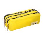 Estuche portatodo liderpapel rectangular 3 bolsillos amarillo pastel 185x80x70 mm