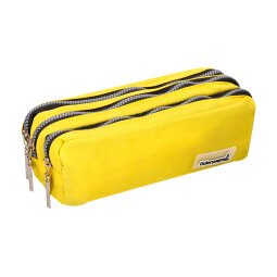 Bolso escolar liderpapel portatodo rectangular 3 bolsillos amarillo pastel 185x80x70 mm