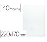 Funda portacarnet q-connect cuarto 140 micras pvc transparente 220x170mm