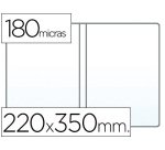 Funda portadocumento cuarto doble 180 micras pvc transparente 220x350mm