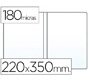 Funda portadocumento cuarto doble 180 micras pvc transparente 220x350mm