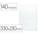 Funda portadocumento q-connect folio 140 micras pvc transparente 230x330mm