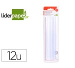 Barra termofusible liderpapel 7 mm de diametro x 200 mm de alto blister de 12 unidades
