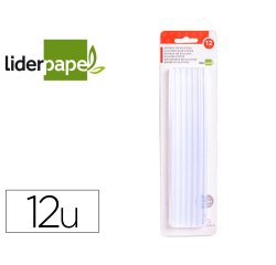 Barra termofusible liderpapel 7 mm de diametro x 200 mm de alto blister de 12 unidades