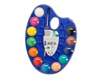 Acuarela liderpapel 12 colores con pincel y deposito incluye paleta de plastico